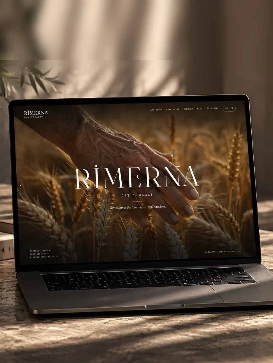 Rimerna Dış Ticaret — kurumsal web sitesi tasarımı ve geliştirmesi